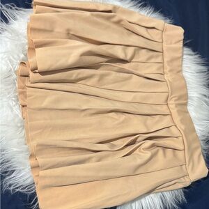 Elegant Tan Pleated Skirt